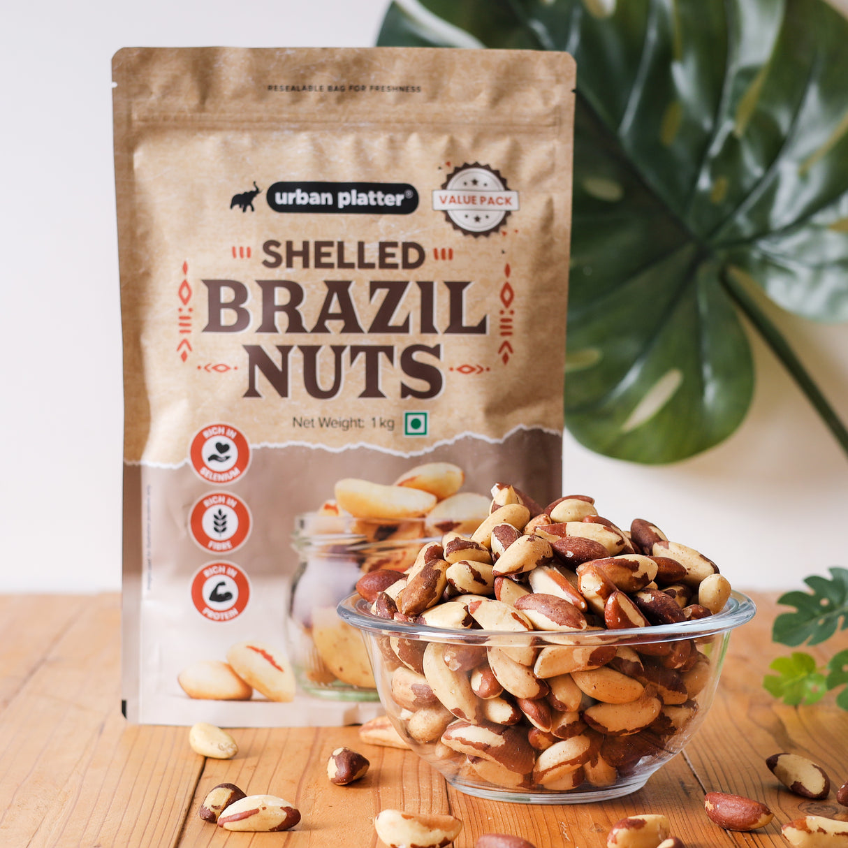 Urban Platter Brazil Nuts, (Rich in Selenium | Superfood | Have 1 Daily | Product of Peru)