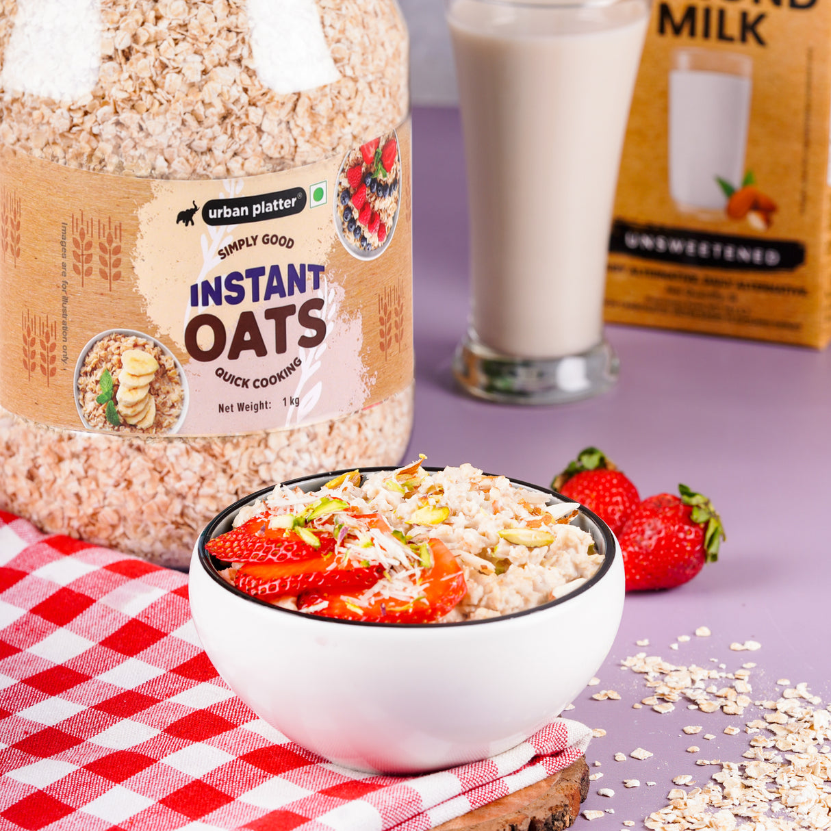 Urban Platter Instant Oats, 1Kg