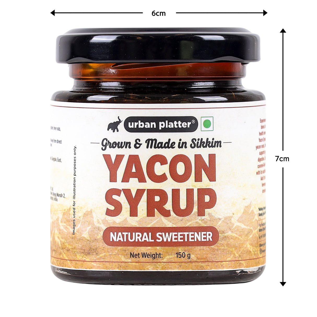 Urban Platter Yacon Syrup, 150g (100% Natural Sweetener | Made in Sikkim | Low Glycemic Index* | Prebiotic | Sugar Substitute )