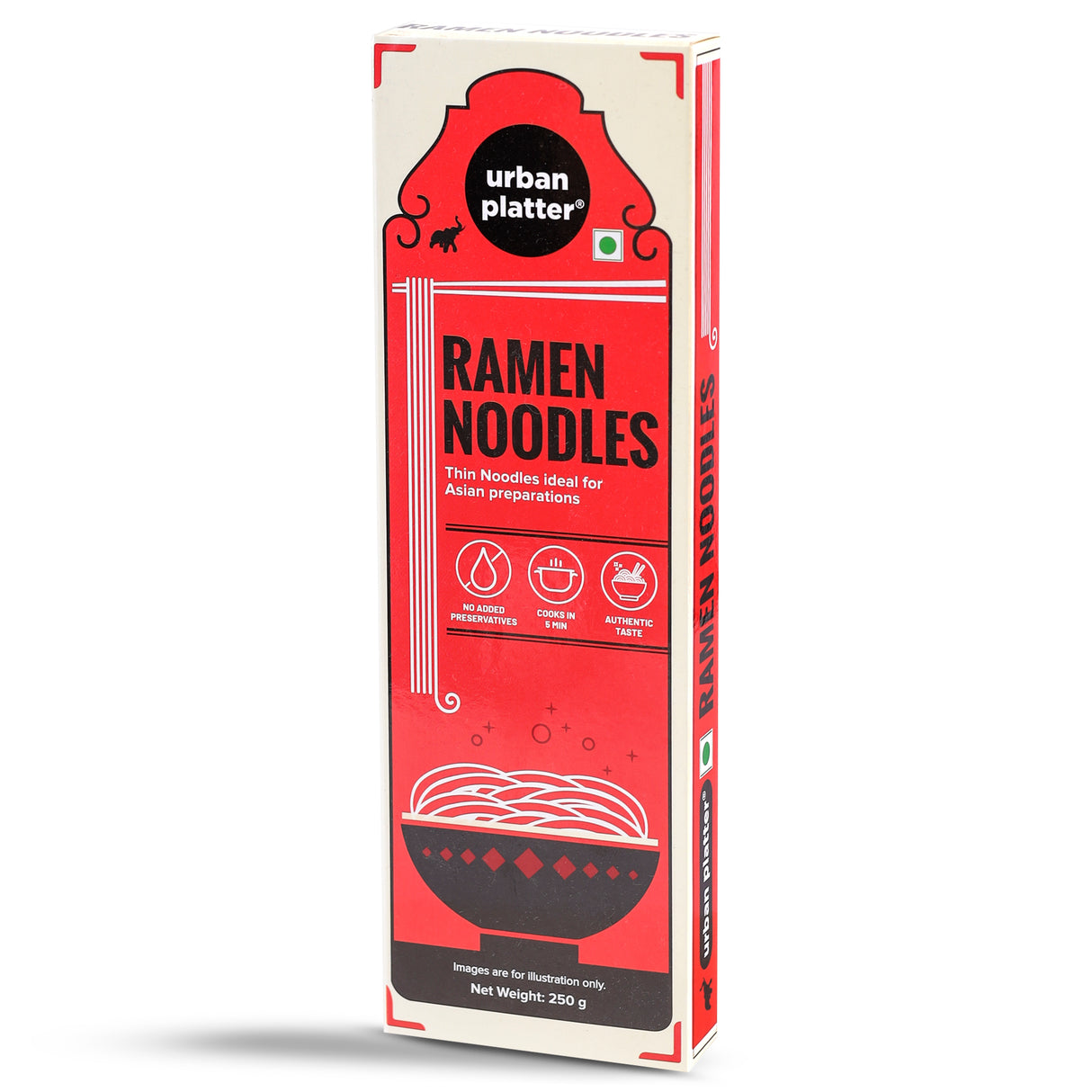 Urban Platter Ramen Noodles, 250g (Ideal for Ramen, No Added Preservatives)