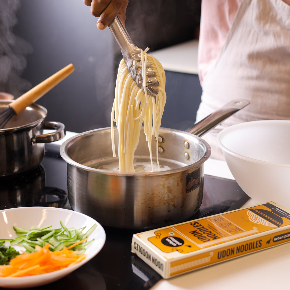 Urban Platter Udon Noodles, 250g (Thick Wheat Noodles, Ideal for Asian Preparations, No Added Preservatives)