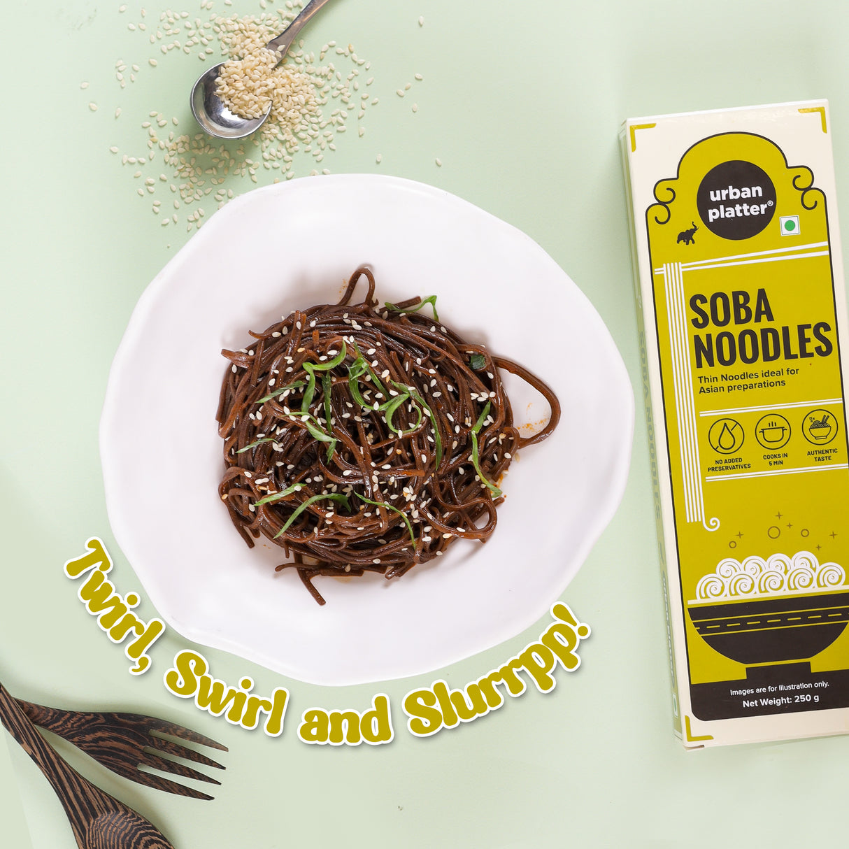 Urban Platter Soba Noodles, 250g (Ideal for Asian Preparations, No Added Preservatives)