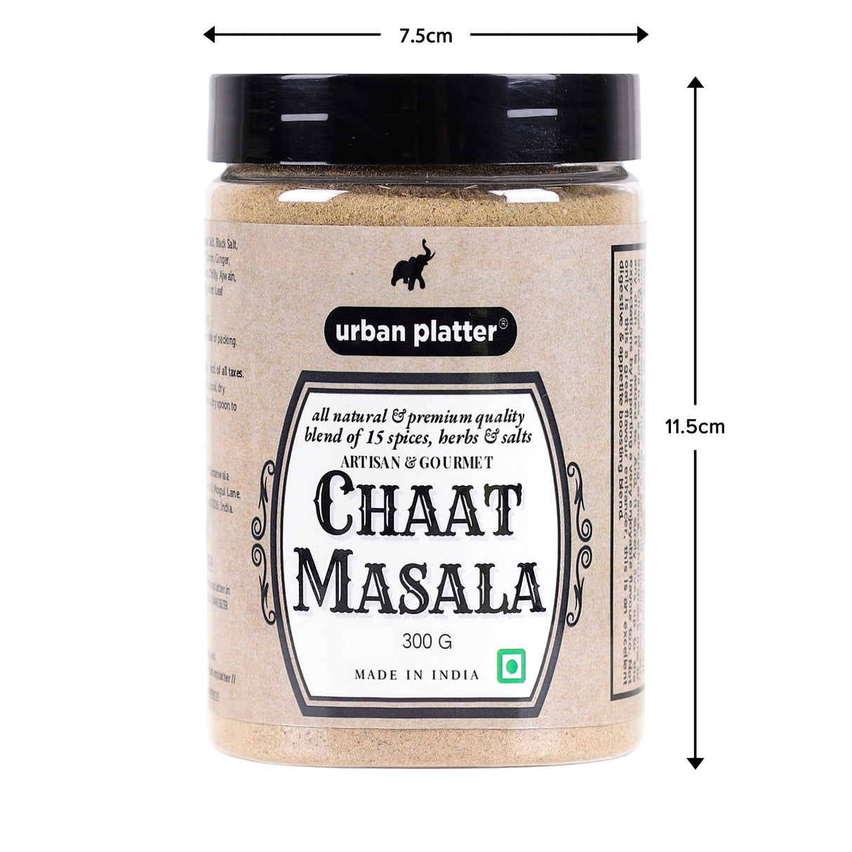 Urban Platter Chaat Masala, 300g [All Natural & Premium Quality blend of 15 Spices, Herbs & Salts]