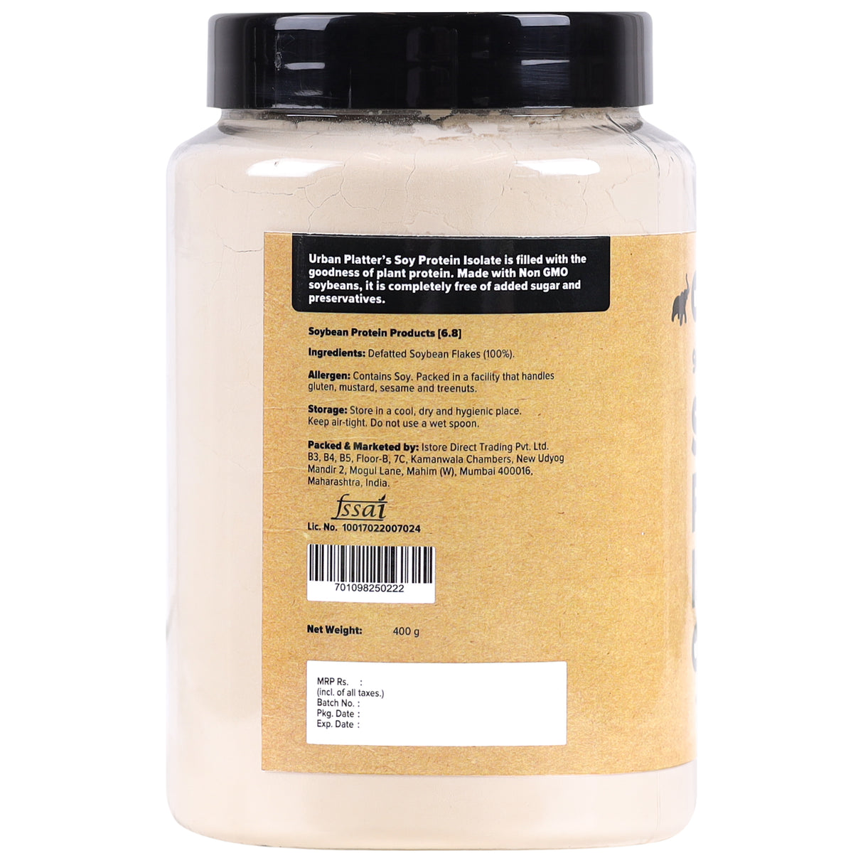 Urban Platter Soya Protein Isolate Powder, 400g