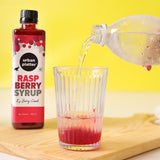 Urban Platter Raspberry Syrup, 500ml / 17fl.oz [Plant-based, Thick, Made From Real Fruits]