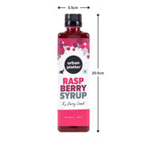 Urban Platter Raspberry Syrup, 500ml / 17fl.oz [Plant-based, Thick, Made From Real Fruits]