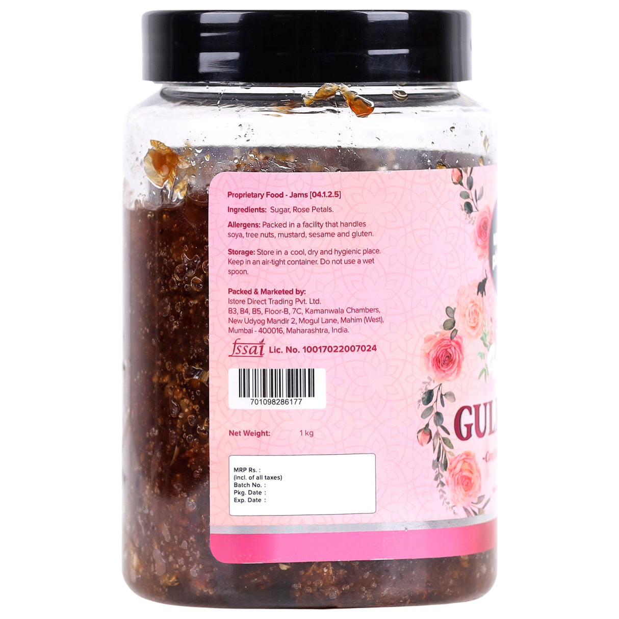Urban Platter Natural Gulkand (Rose Petal Jam) [100% Natural | Sun Dried | Nature's Coolant | Made from Chaitri Roses]