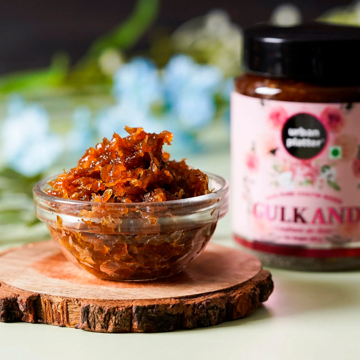 Urban Platter Natural Gulkand (Rose Petal Jam) [100% Natural | Sun Dried | Nature's Coolant | Made from Chaitri Roses]