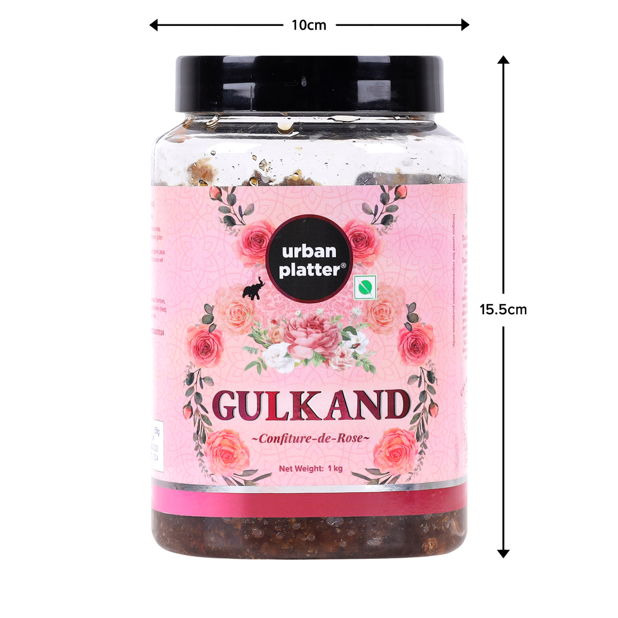 Urban Platter Natural Gulkand (Rose Petal Jam) [100% Natural | Sun Dried | Nature's Coolant | Made from Chaitri Roses]