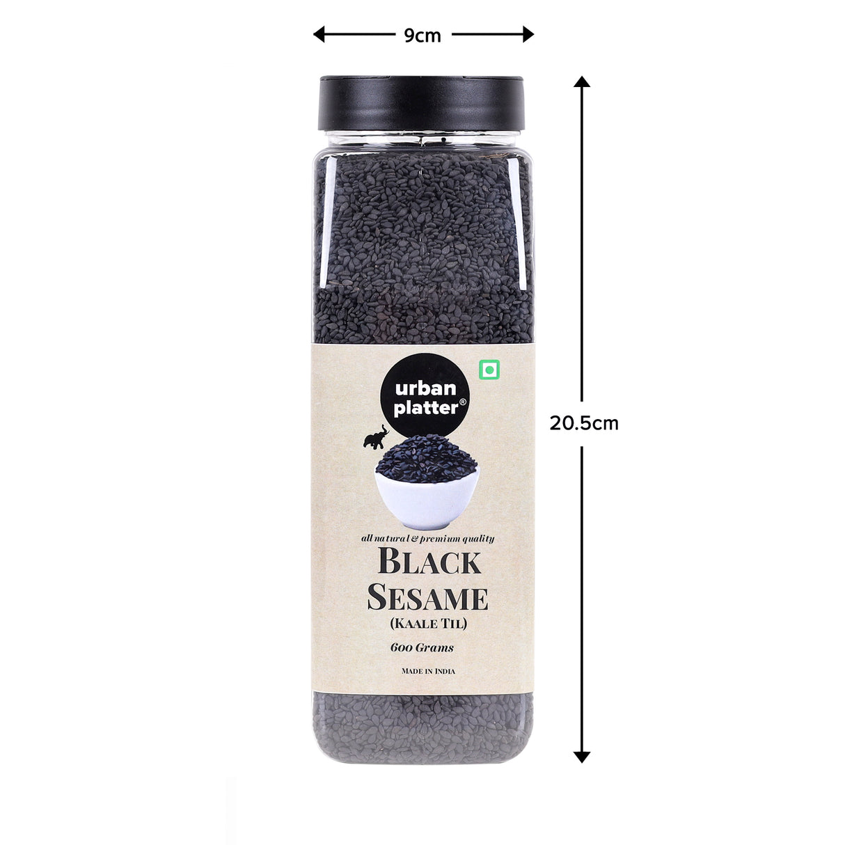 Urban Platter Black Sesame (Kaale Til) Seeds, 600g