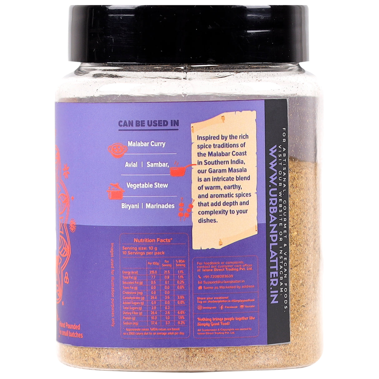 Urban Platter Artisanal Malabar Garam Masala, 100g