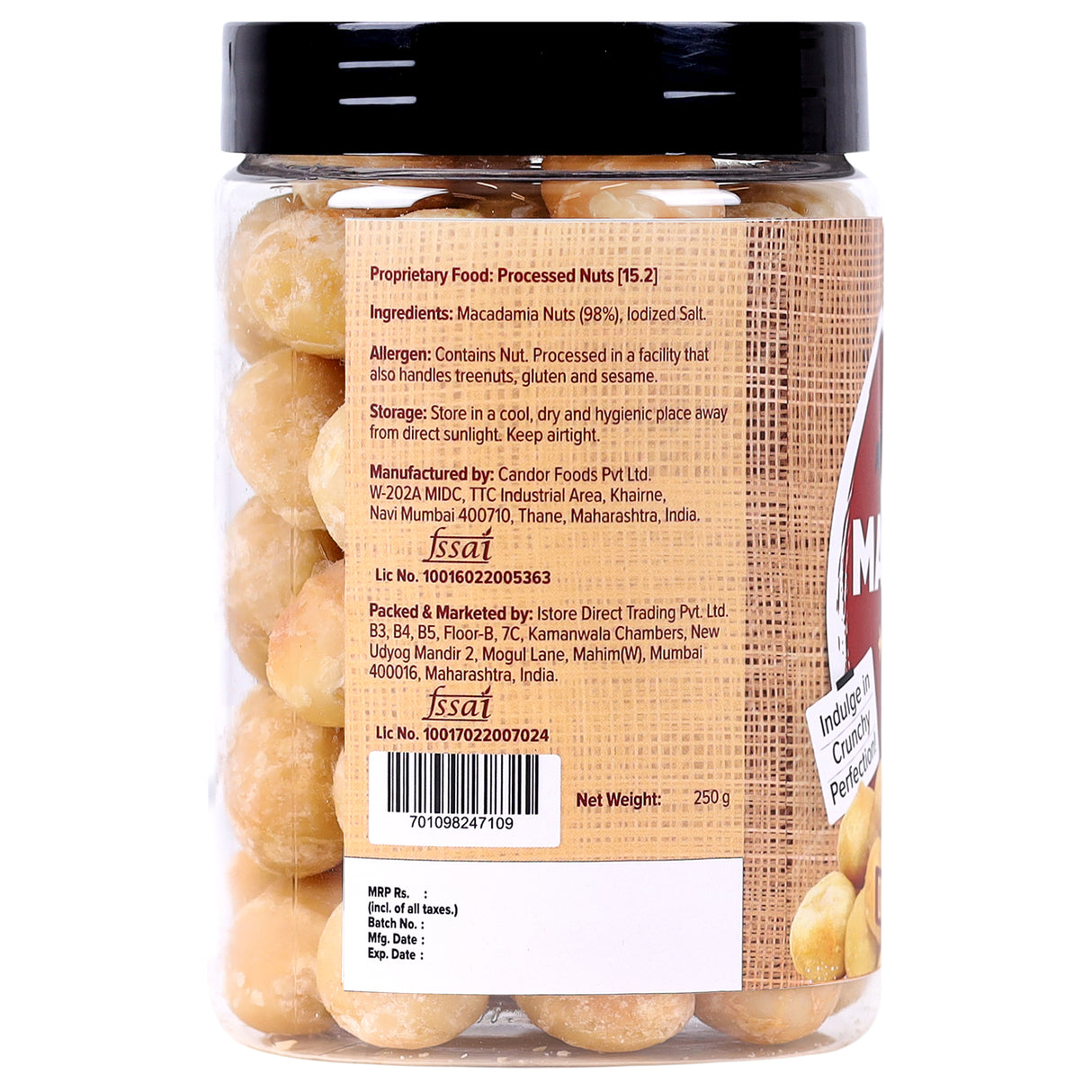 Urban Platter Sea Salt Dry-Roasted Macadamia Nuts, 250g