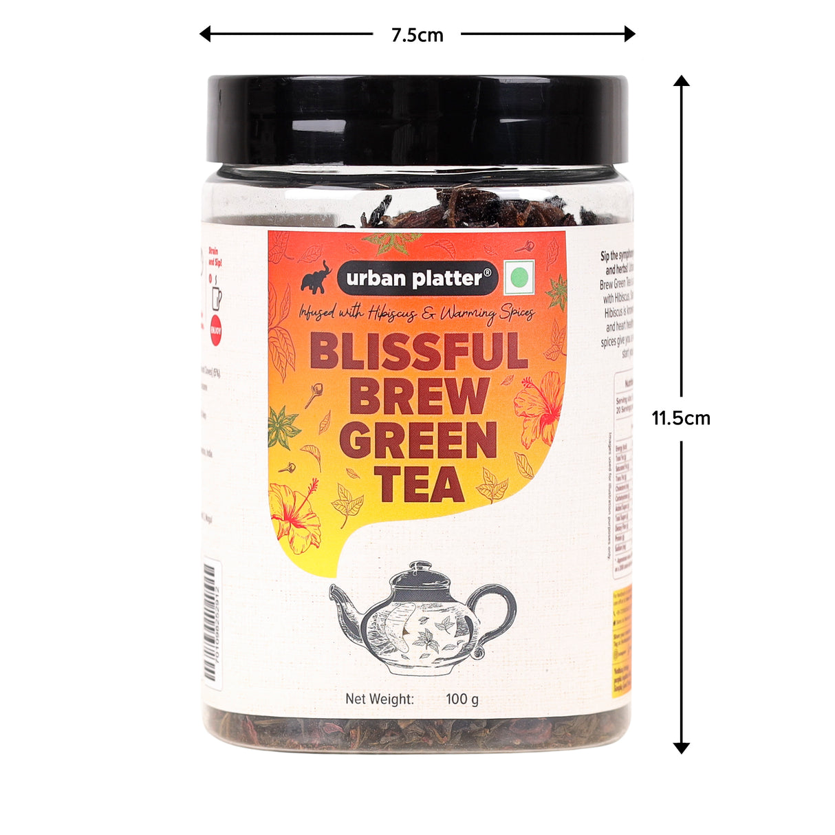 Urban Platter Blissful Brew Green Tea, 100g (Makes 20 Cups)