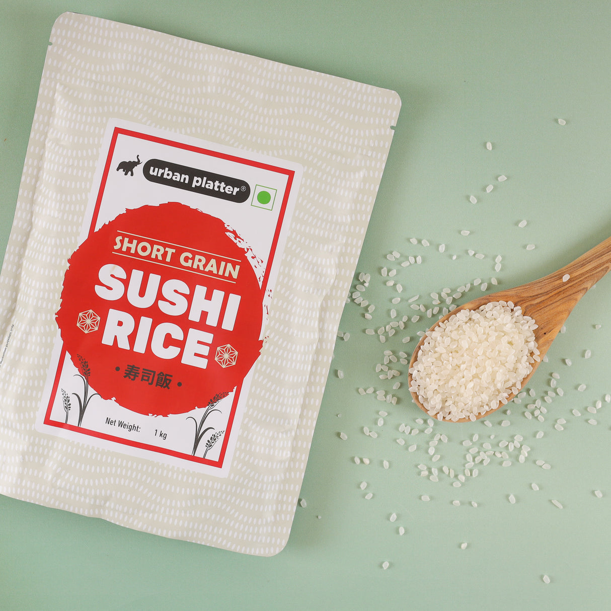 Urban Platter Short Grain Sushi Rice, 1 kg (Japanese Cuisine | Sticky and Aromatic)