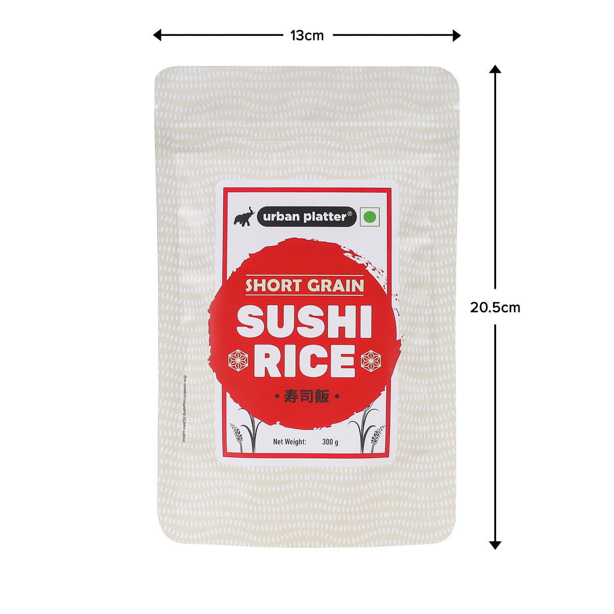 Urban Platter Short-grain Sushi Rice, 300g (Sticky, Chewy, Aromatic Asian Rice)