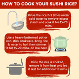 Urban Platter Short-grain Sushi Rice, 300g (Sticky, Chewy, Aromatic Asian Rice)