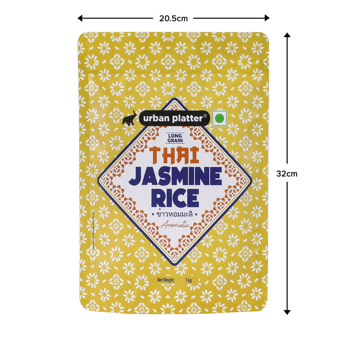 Urban Platter Thai Jasmine Rice, 1kg (Long Grain | Aromatic and Soft | Thai Cuisine)