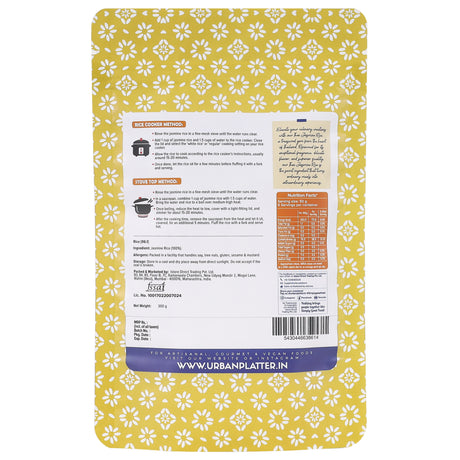 Urban Platter Thai Jasmine Rice, 300g (Aromatic Long-Grain Rice | Soft & Fluffy Texture | Asian Pantry Staple)
