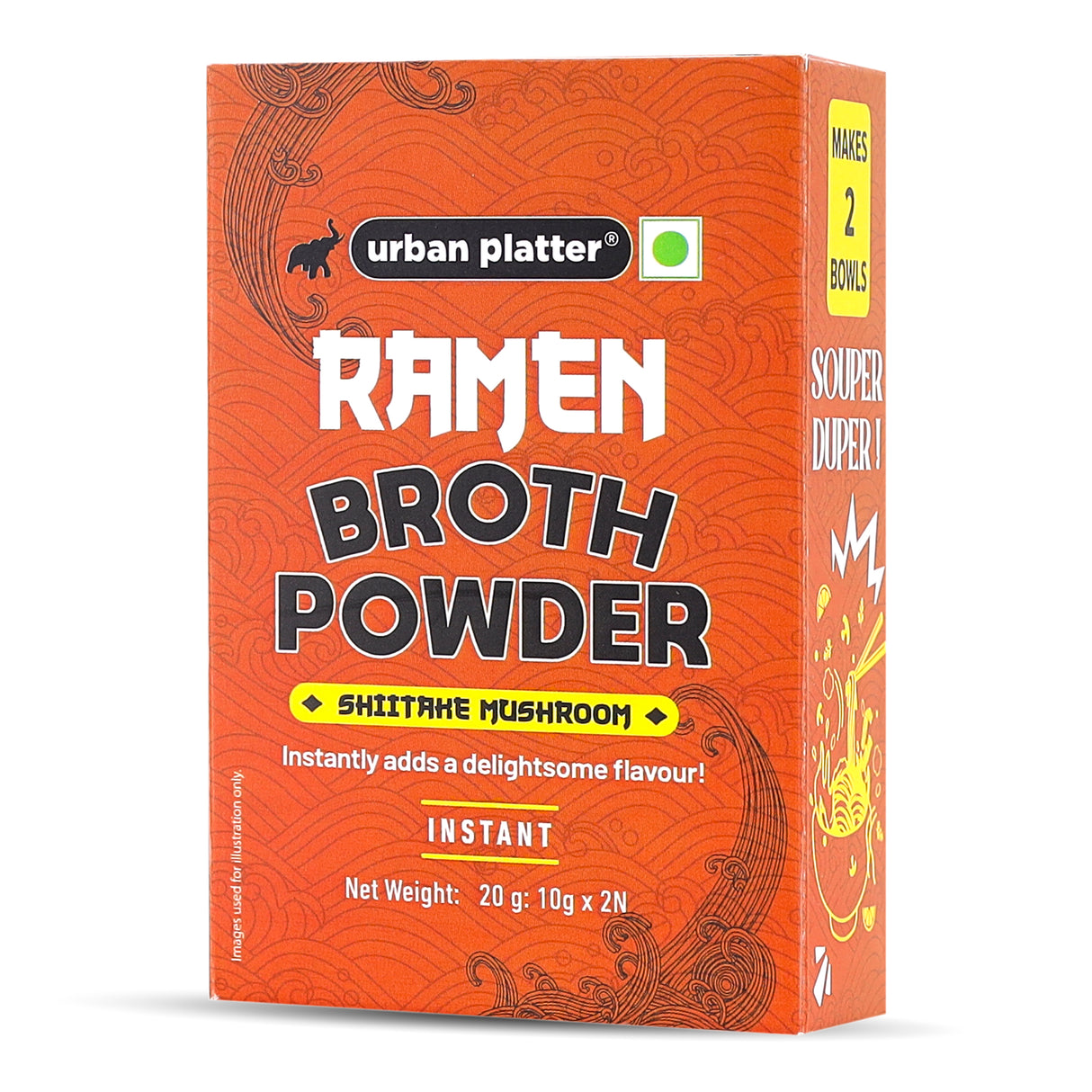 Urban Platter Shiitake Mushroom Ramen Broth Powder, 10g x 2N (2 Servings | Instant Ramen Broth Powder)