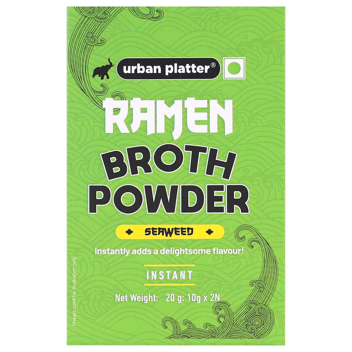 Urban Platter Seaweed Ramen Broth Powder, 10g x 2N (2 servings | Instant Ramen Broth Powder | Delectable Umami Flavour)