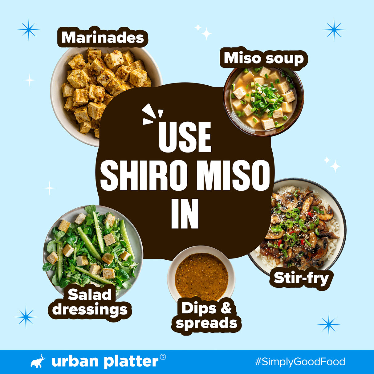 Urban Platter Shiro Miso, 500g (Light Miso Paste, Soy Based, Japanese Staple)
