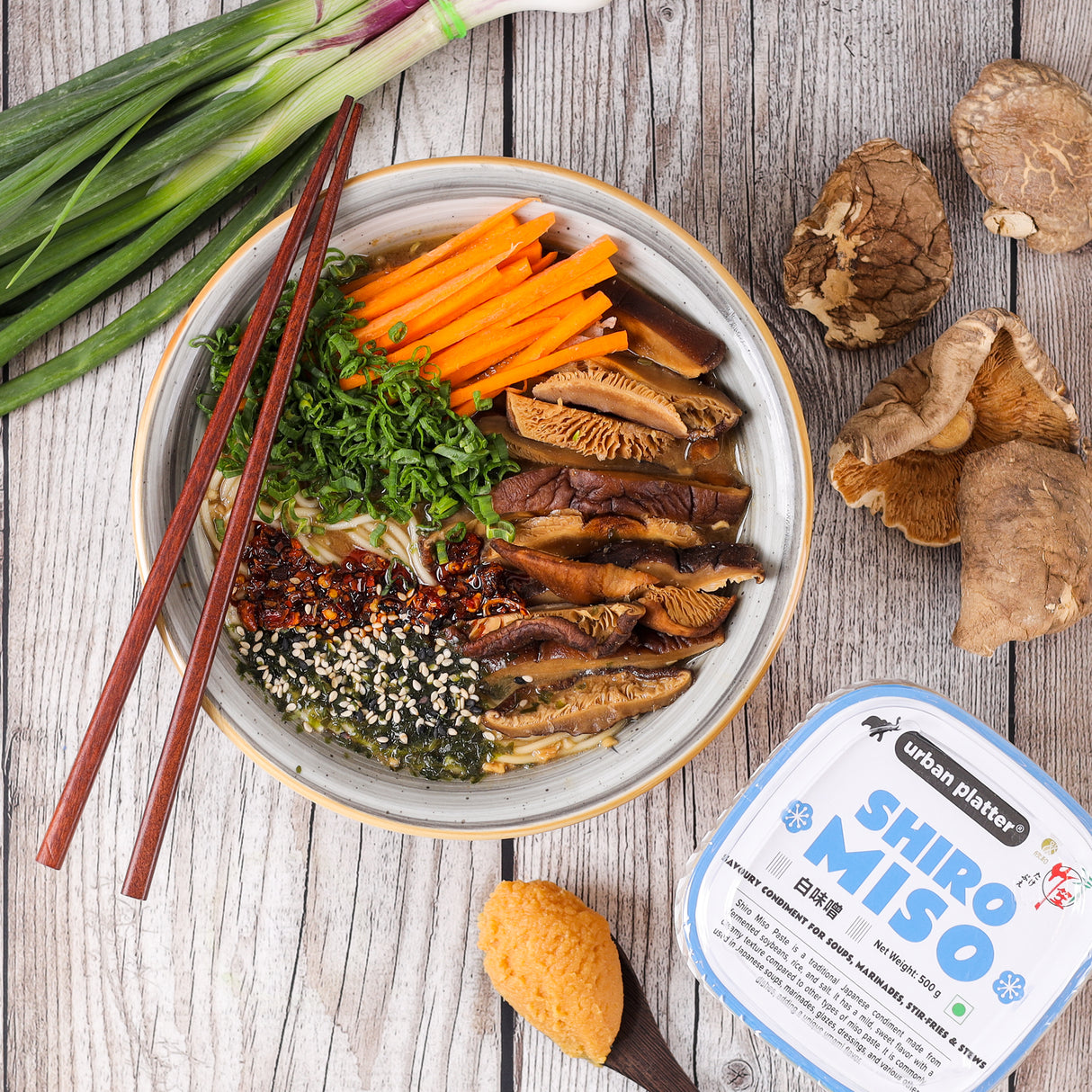 Urban Platter Shiro Miso, 500g (Light Miso Paste, Soy Based, Japanese Staple)