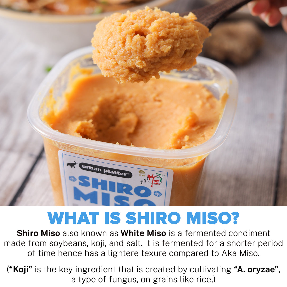 Urban Platter Shiro Miso Paste, 300g (Light Miso | Fermented Soybean Paste | Preservative-Free | Umami Rich)