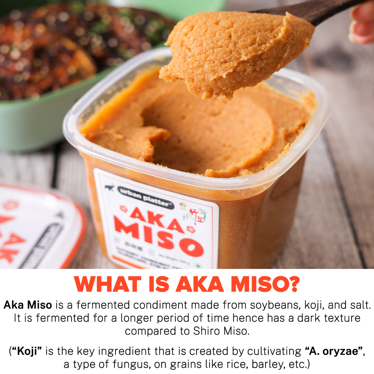 Urban Platter Aka Miso, 500g (Dark Miso | Strong Flavours | Soy Based | Japanese Staple)