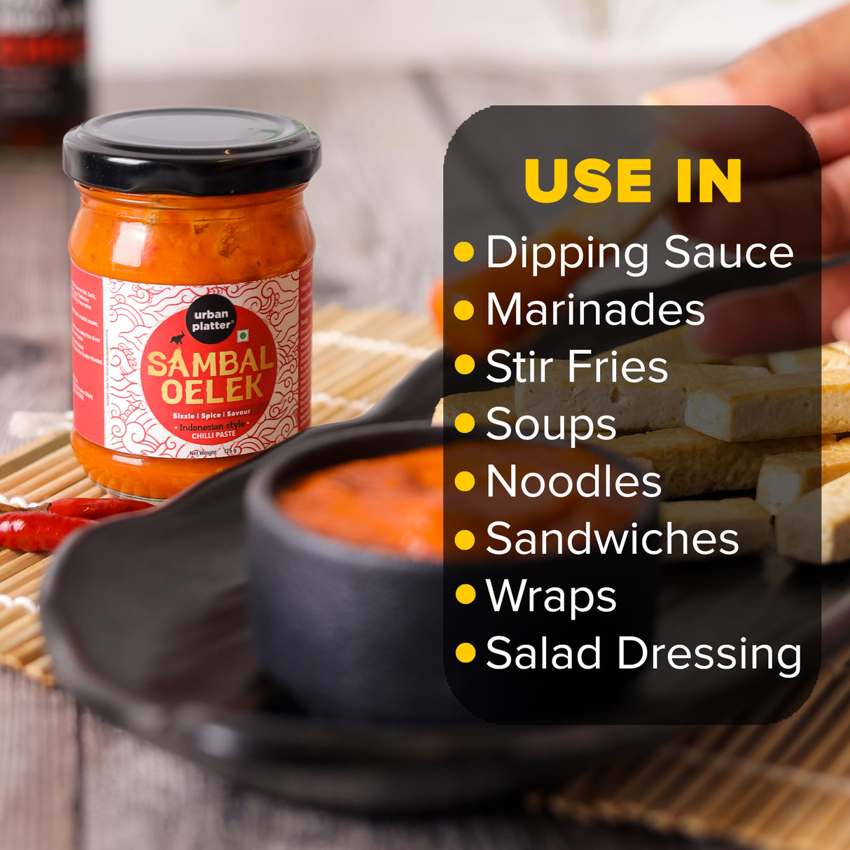 Urban Platter Sambal Oelek, 125g (Indonesian Style Chilli Paste | Hot Chili Paste)