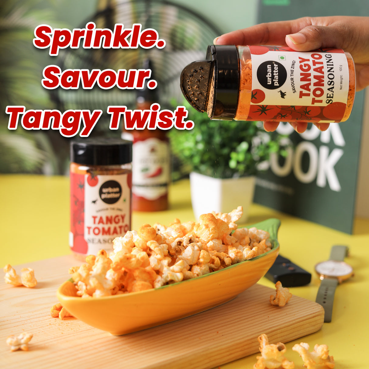 Urban Platter Tangy Tomato Seasoning, 100g (Classic Tangy Tomato Flavour | Easy to Use Shaker Jar | Multipurpose Seasoning Powder)