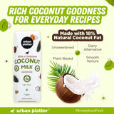 Coconut Milk, 250ml (18% Fat, 100% Natural & Unsweetened, Ideal for Curries, Baking & Desserts)