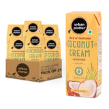 Urban Platter Unsweetened Coconut Cream, 250ml [ 23% Fat, Additive-Free, Made in India, 100% Pure & Thick, Clean Label]