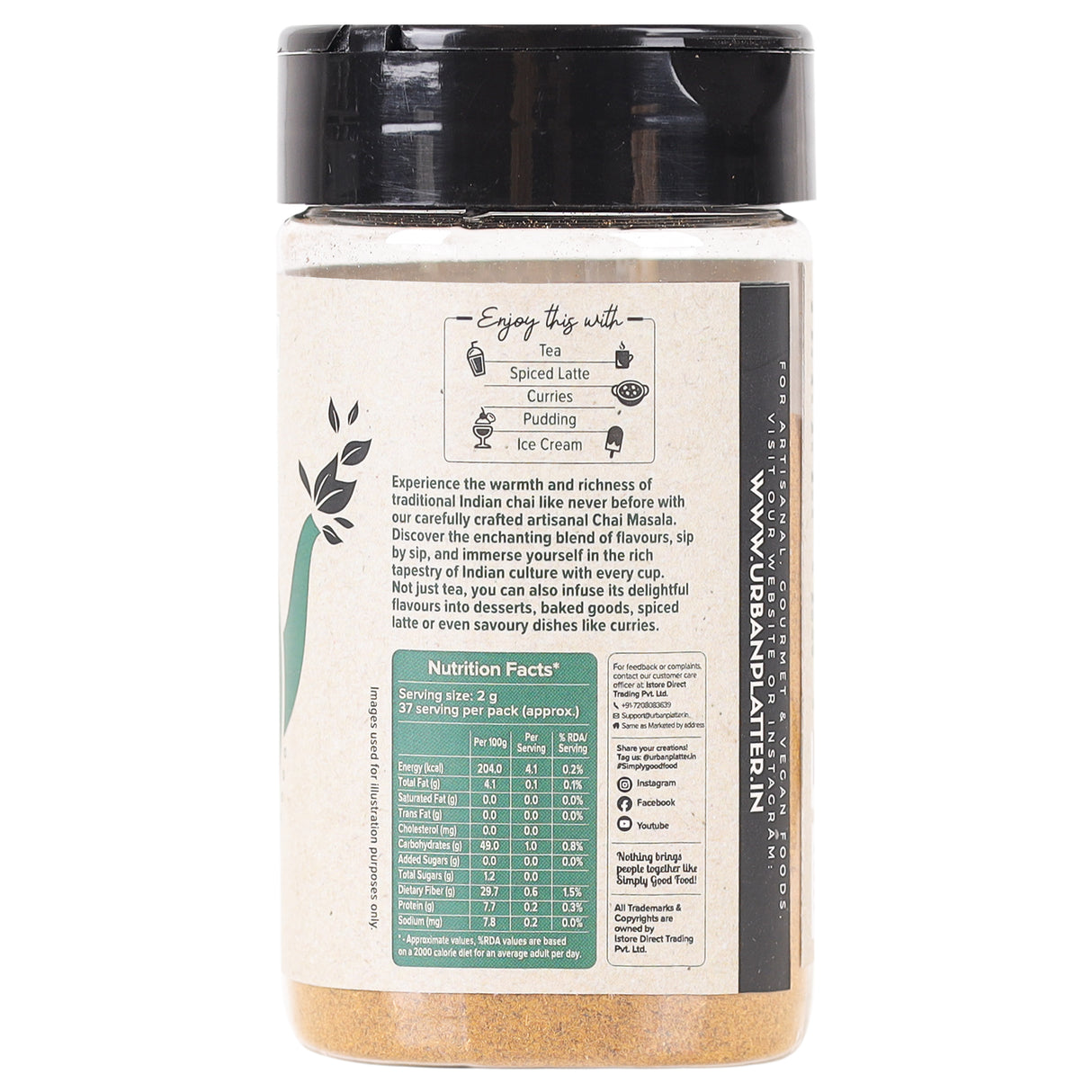 Haldi Tulsi Chai Masala, 75g (Turmeric & Basil | Artisanal Tea Spice | Hand Pounded | Strong Aroma and Flavour)