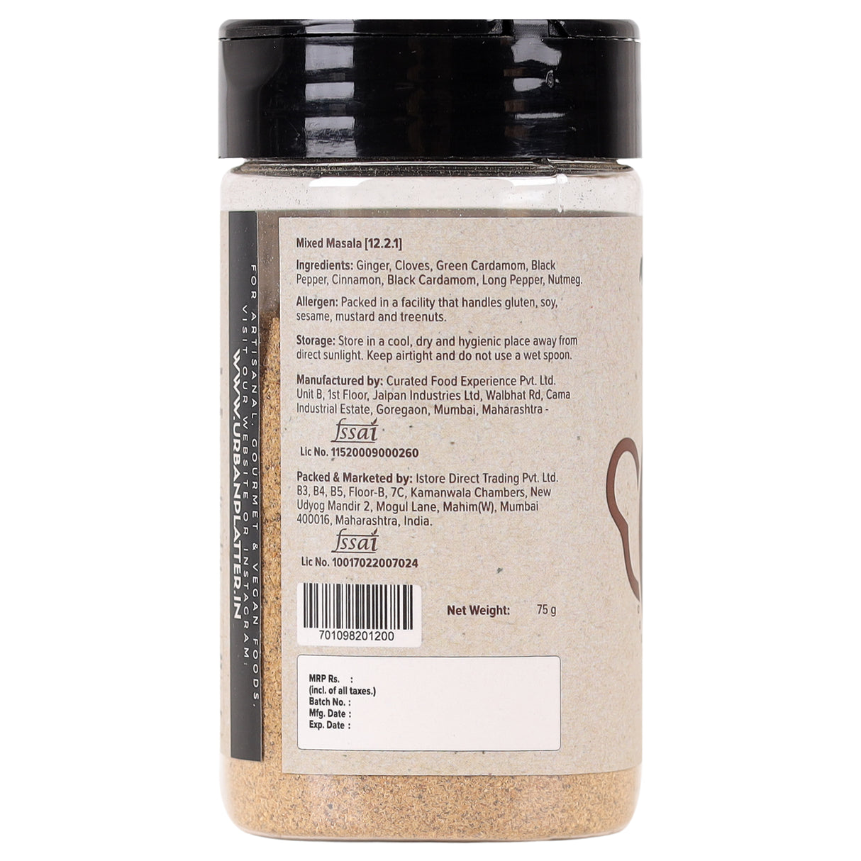 Classic Chai Masala, 75g (Artisanal Tea Spice | Hand Pounded | Strong Aroma & Flavour)