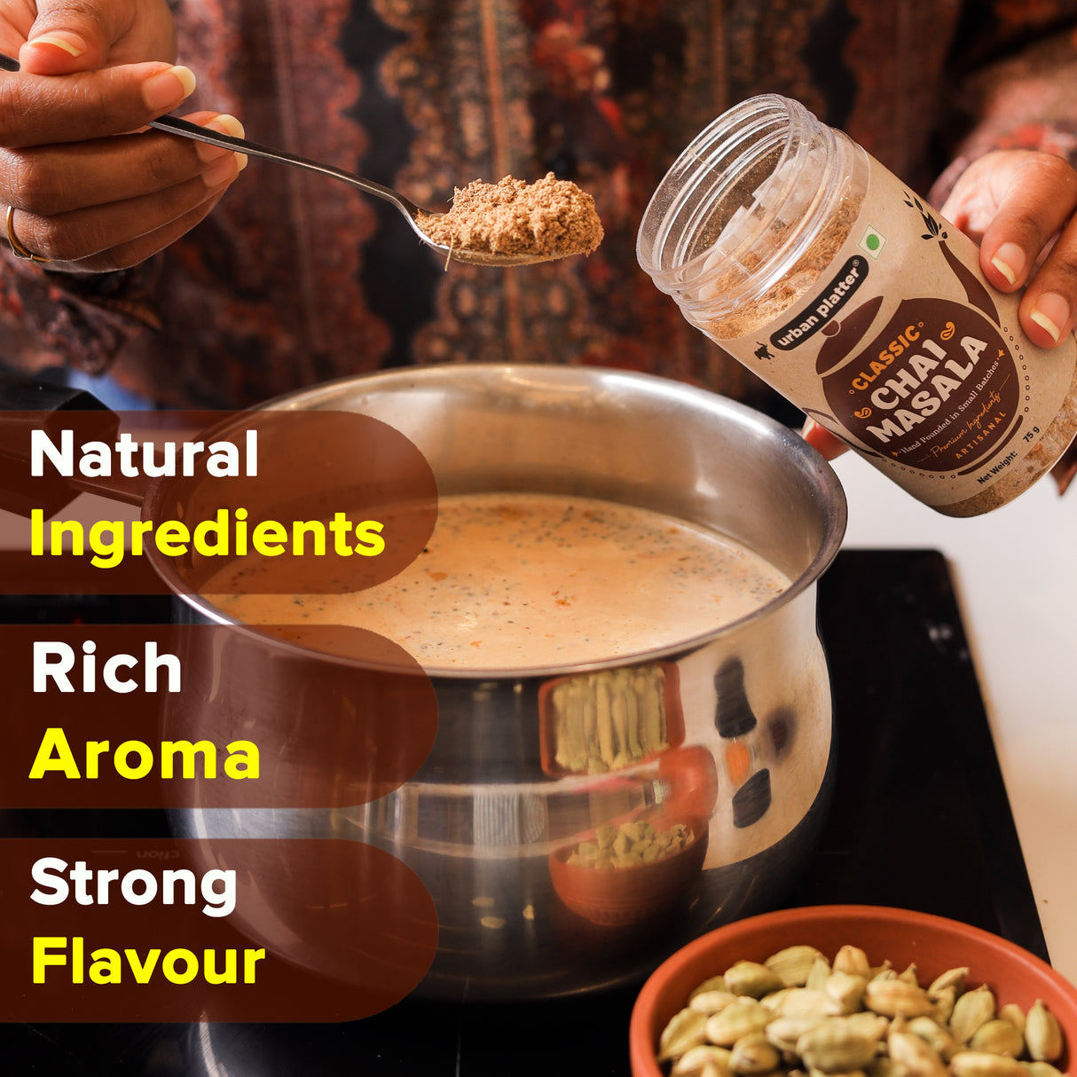 Classic Chai Masala, 75g (Artisanal Tea Spice | Hand Pounded | Strong Aroma & Flavour)