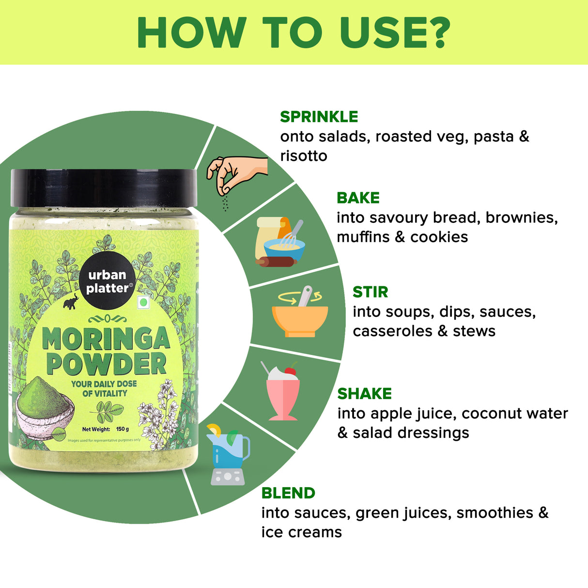 Urban Platter Moringa Leaf Powder, 150g