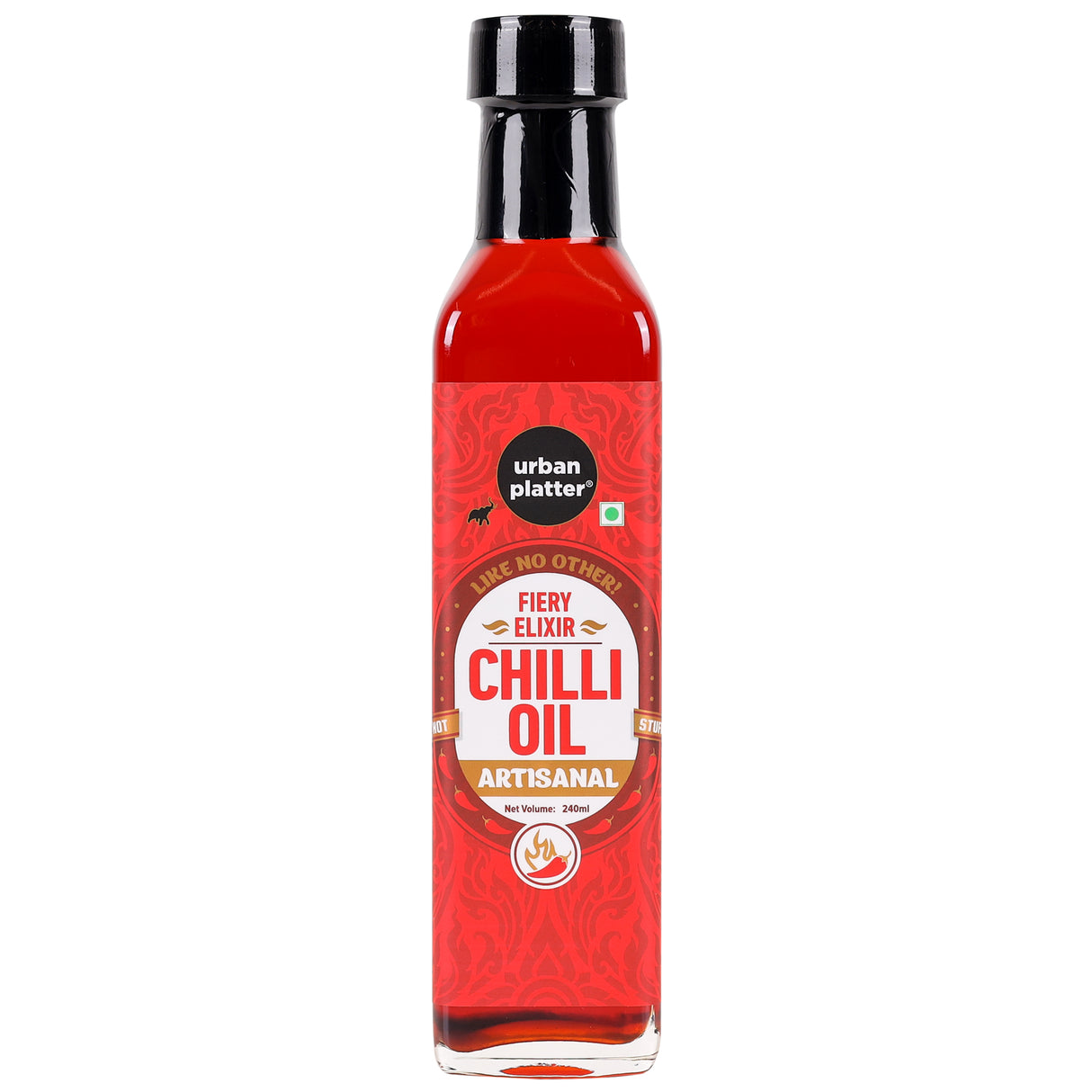 Urban Platter Chilli Oil, 240ml (Condiment, Hot and Spicy, Peppers and Spices Infused Oil, Add to pastas, pizzas, salads, soups)