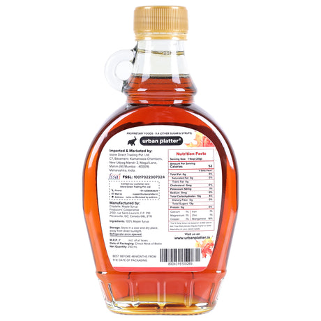 Urban Platter Pure Canadian Maple Syrup, 250ml