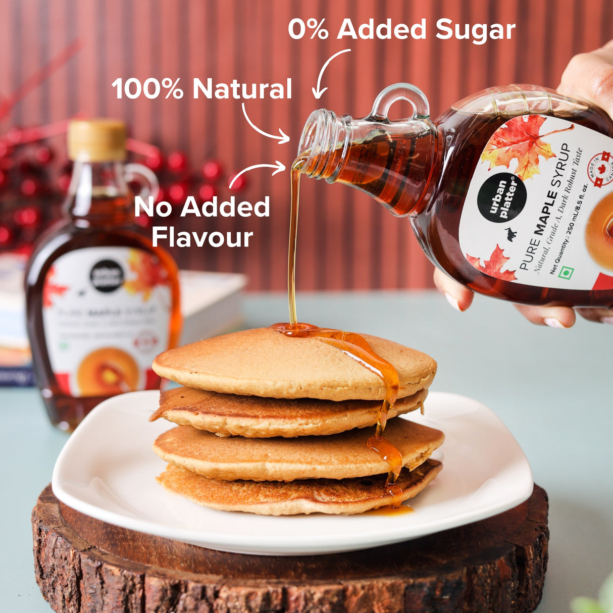 Urban Platter Pure Maple Syrup, 250 ML [Product of Canada, Grade A, Robust Taste]