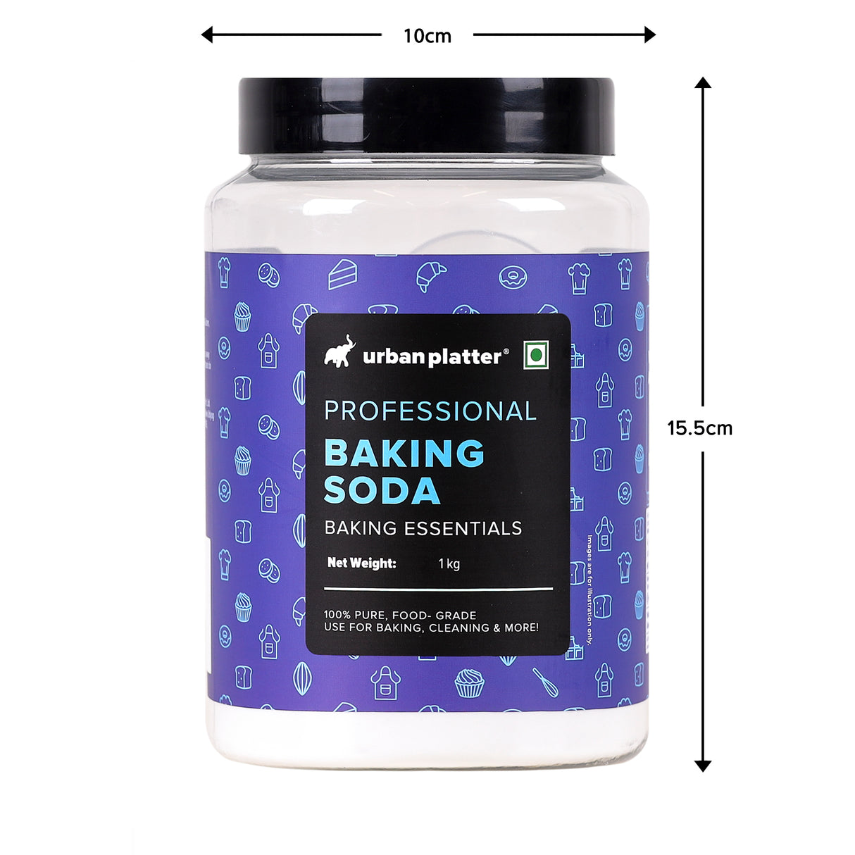 Urban Platter Baking Soda, 1kg (Food-Grade Sodium Bicarbonate | Ideal for Baking, Cooking & Cleaning)