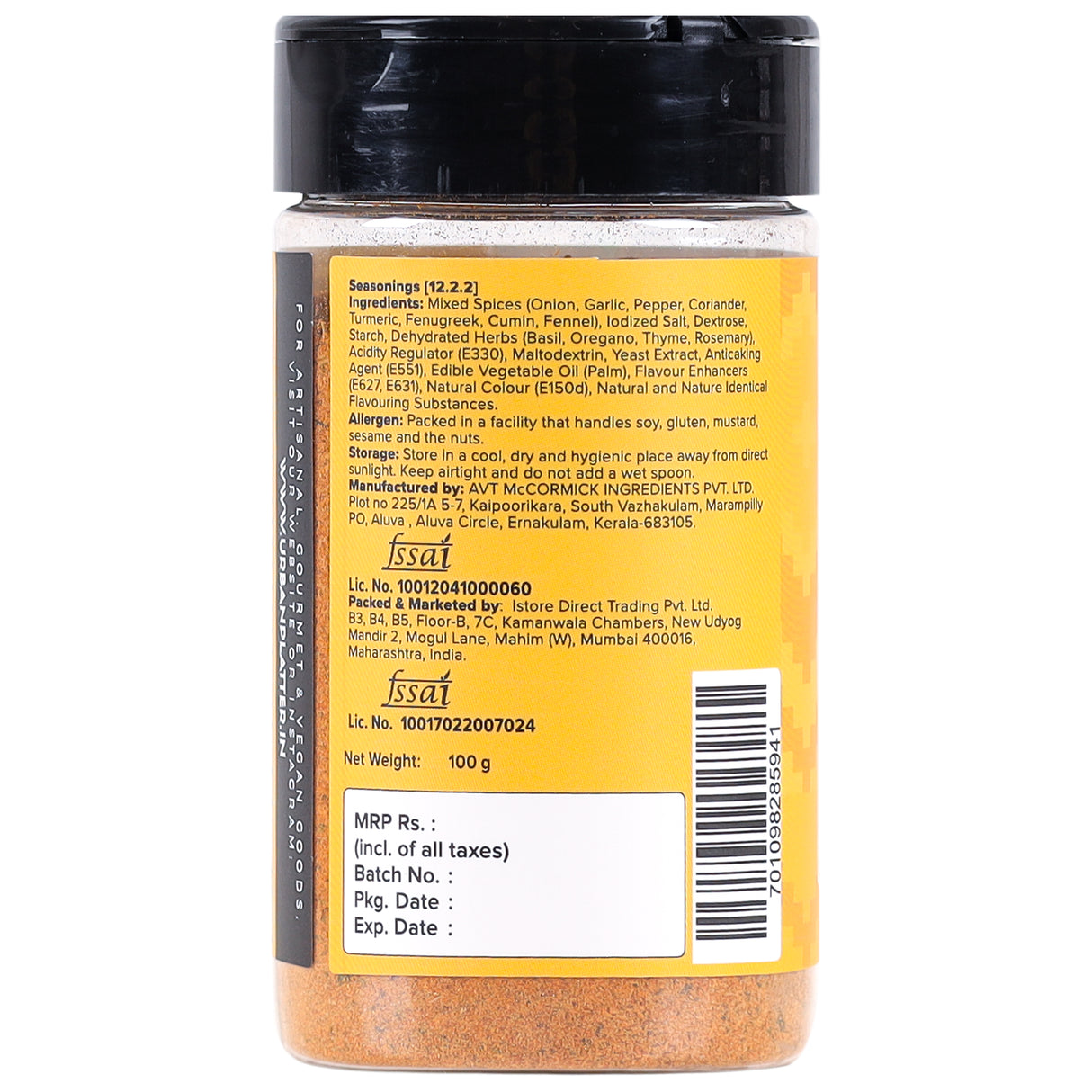 Urban Platter Mexican Fajita Seasoning, 100g