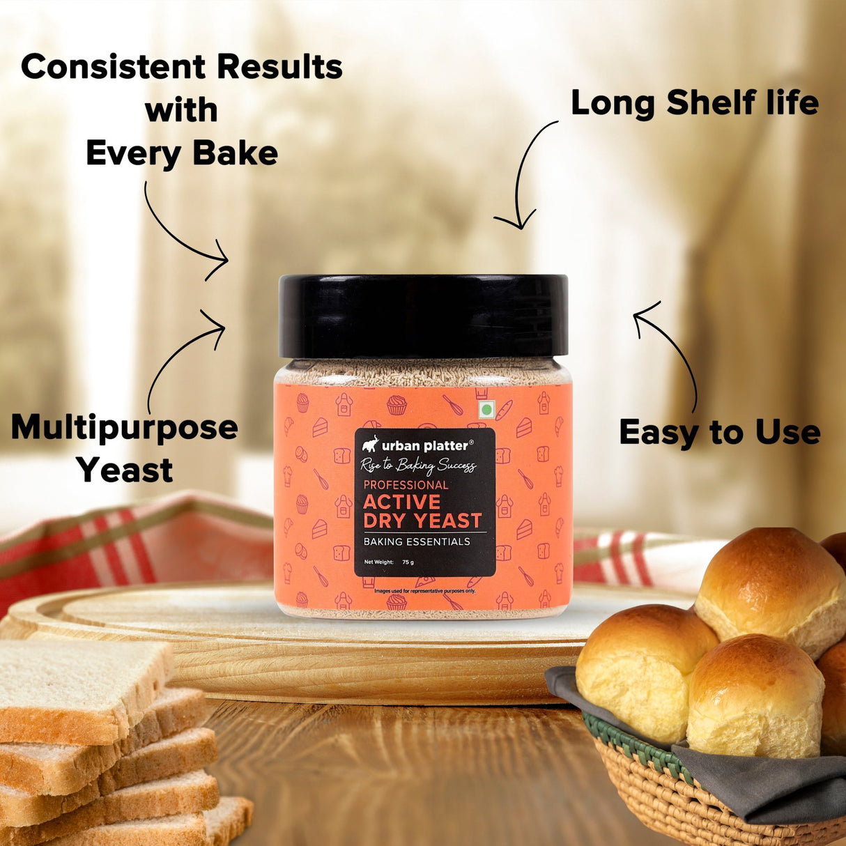 Urban Platter Bakers Active Dry Yeast, 75g