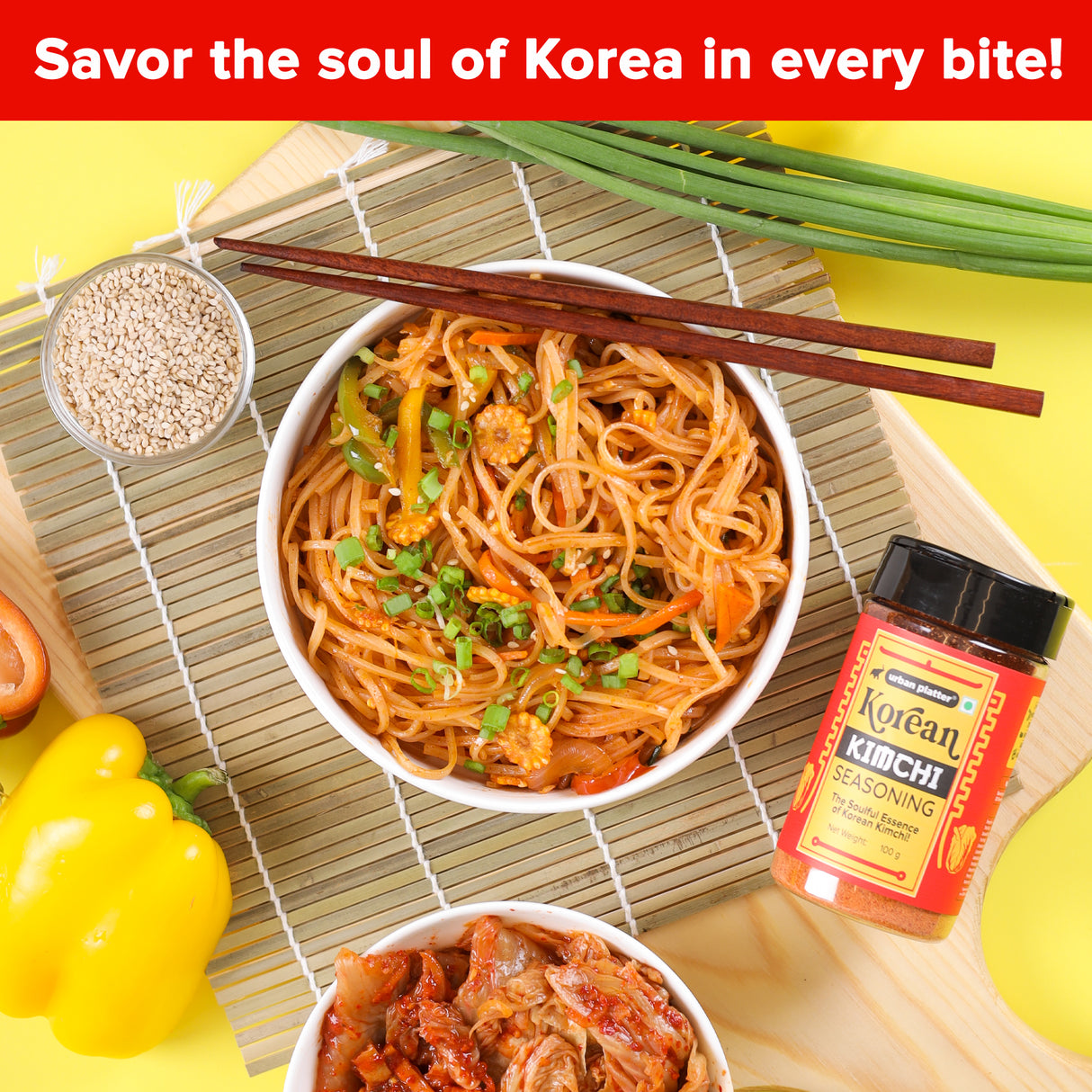 Urban Platter Korean Kimchi Seasoning, 100g (Plant-Based | Authentic Kimchi-Inspired | Signature Korean-Style Flavour) - product image 5