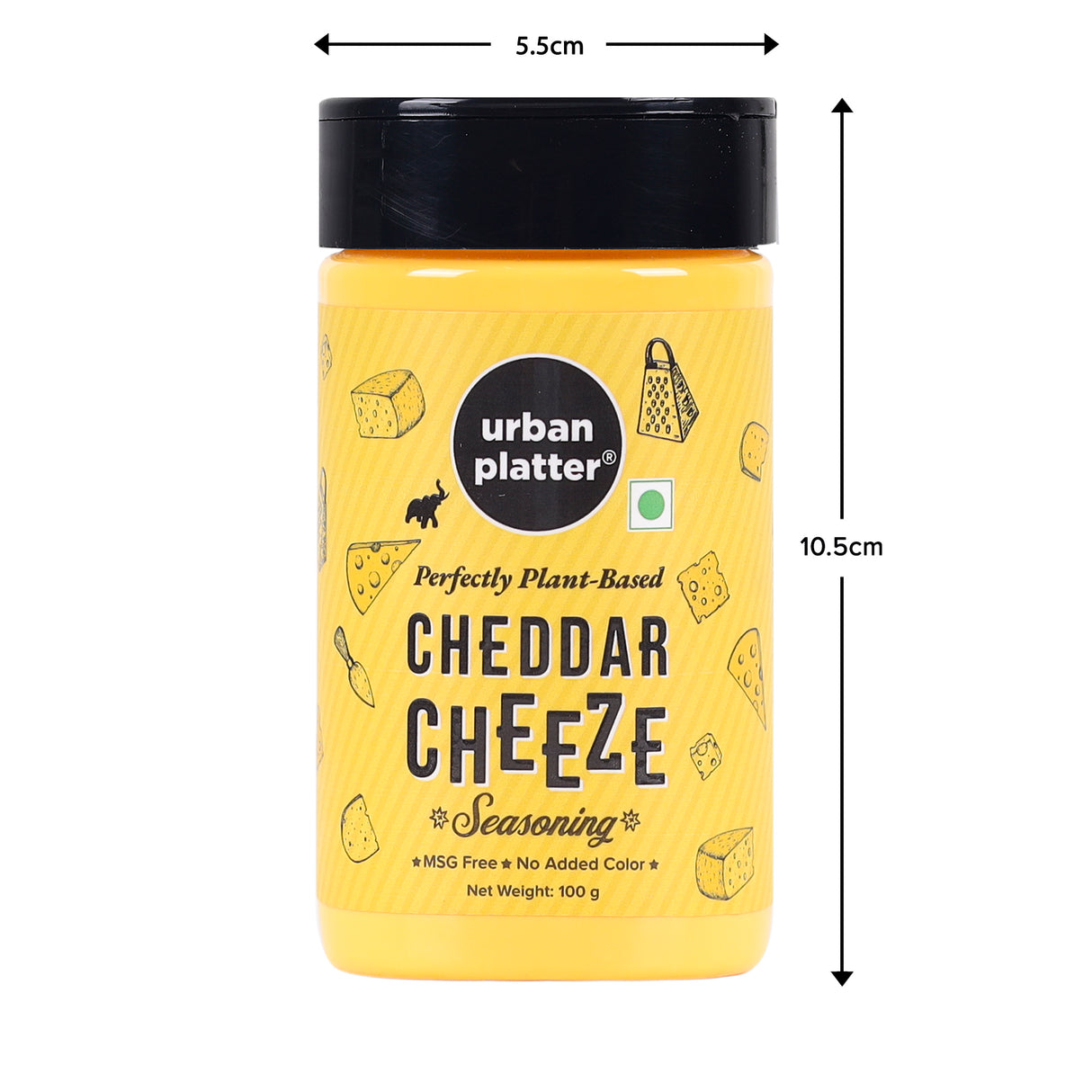 Urban Platter Cheddar Cheese Powder, 100g (An all purpose seasoning, Perfect for Pop Corn, Pasta, Fries Seasoning | Dairy-free)