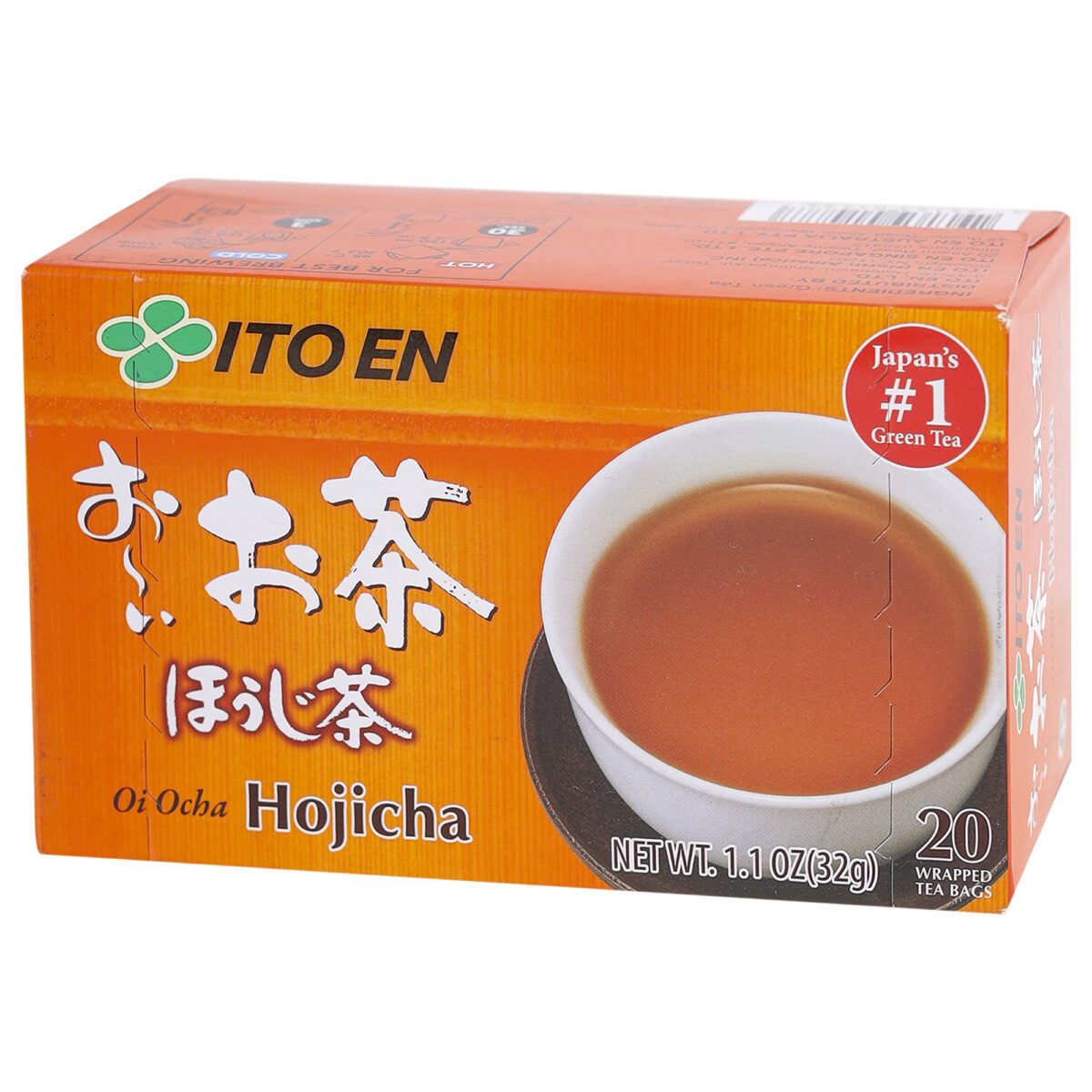 Oi Ocha Premium Japanese Hojicha Tea Bags, 32g (20 Tea sachets | Japans No. 1 Green Tea | Roasted Tea | Robust, Savoury and Smoky Flavour)