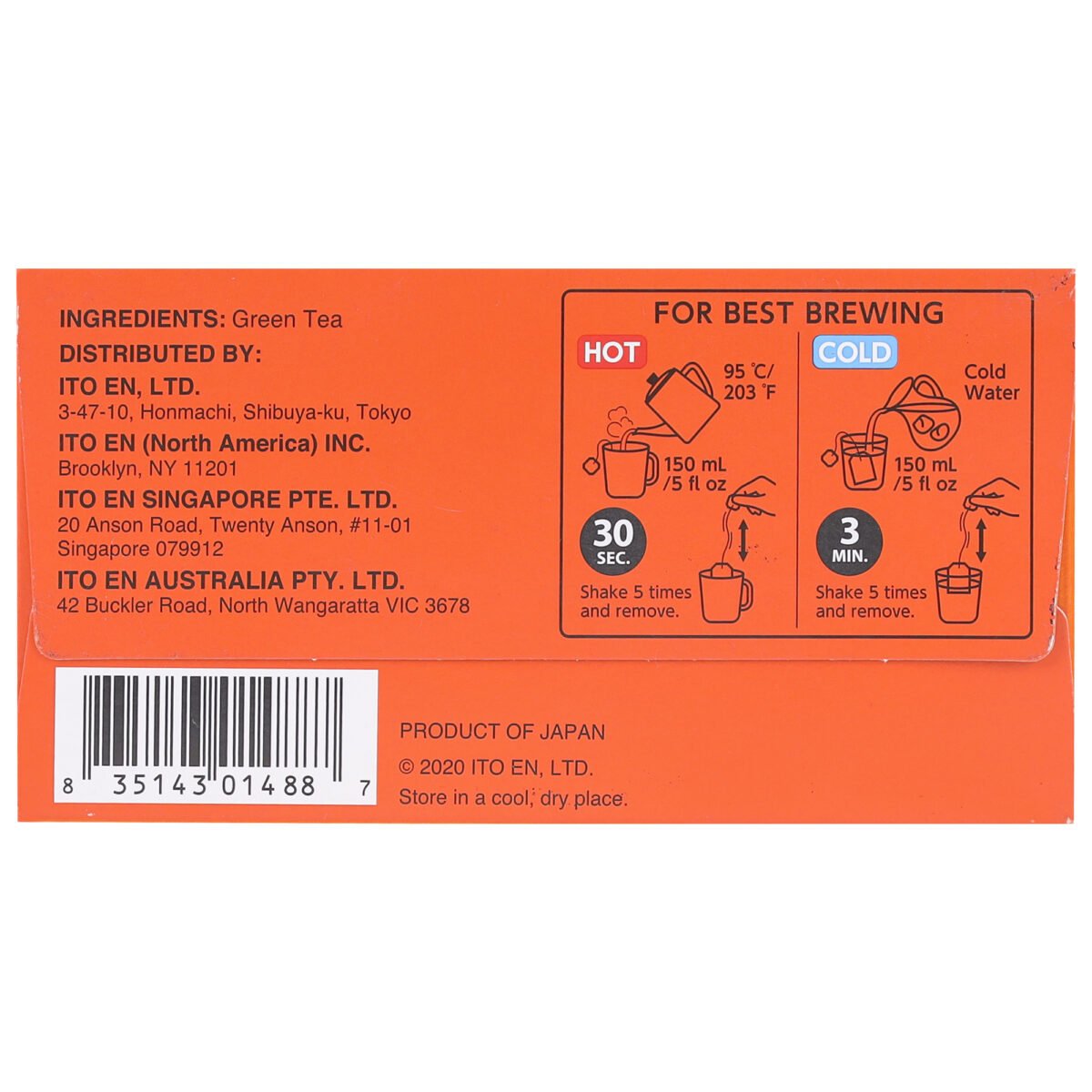 Oi Ocha Premium Japanese Hojicha Tea Bags, 32g (20 Tea sachets | Japans No. 1 Green Tea | Roasted Tea | Robust, Savoury and Smoky Flavour)