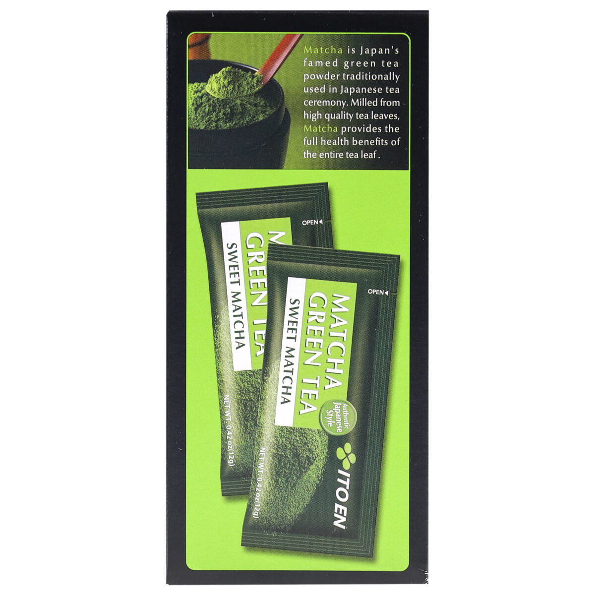ITO EN Premium Japanese Sweet Matcha Green Tea, 120g (10 Serve Sachets | Sweetened Green Tea Powder | Japans No.1 Green Tea Brand | Serve Hot or Cold)