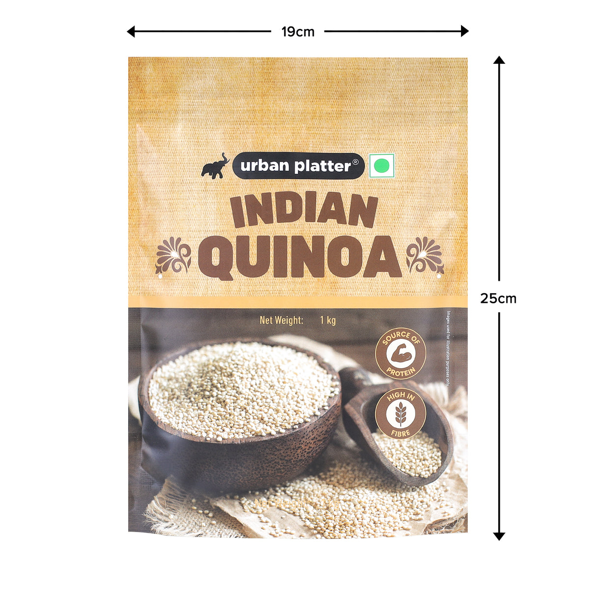 Urban Platter Whole White Indian Quinoa Grain, 1Kg