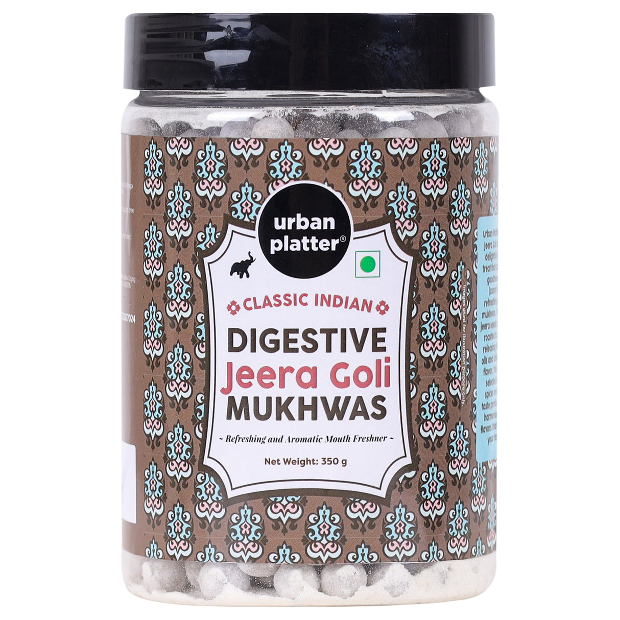 Urban Platter Digestive Jeera Goli Mukhwas, 350g  [Mouth Freshener, Digestive, After-Meal Snack]