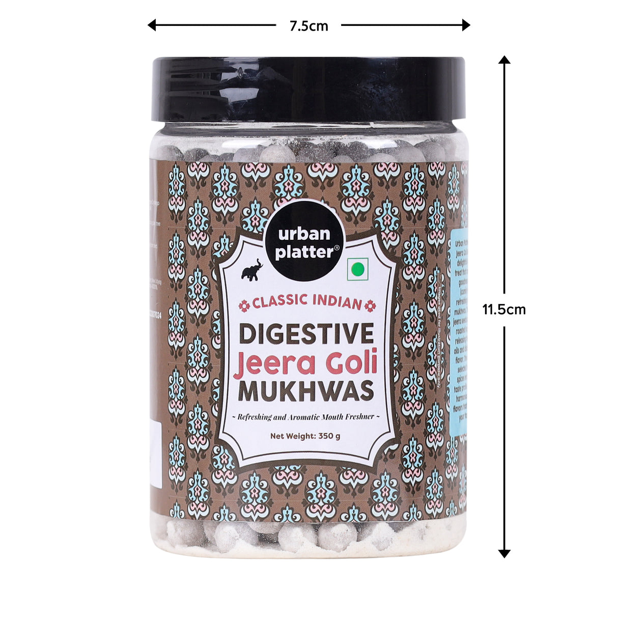 Urban Platter Digestive Jeera Goli Mukhwas, 350g [Mouth Freshener, Digestive, After-Meal Snack]
